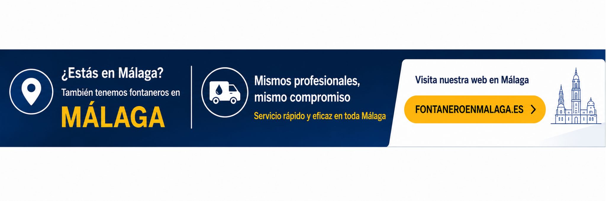 Servicios de fontanería en Málaga. Mismos profesionales y mismo compromiso.
